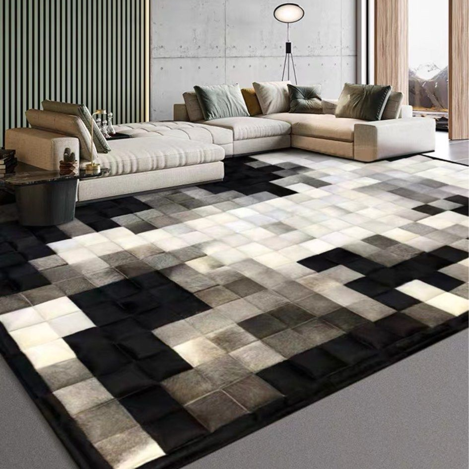 CHARLIE Modern Cowhide Leather Rug