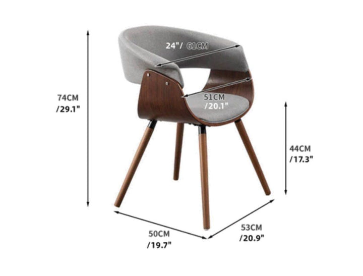 WIZEDZ Wood Tufted Side Chair