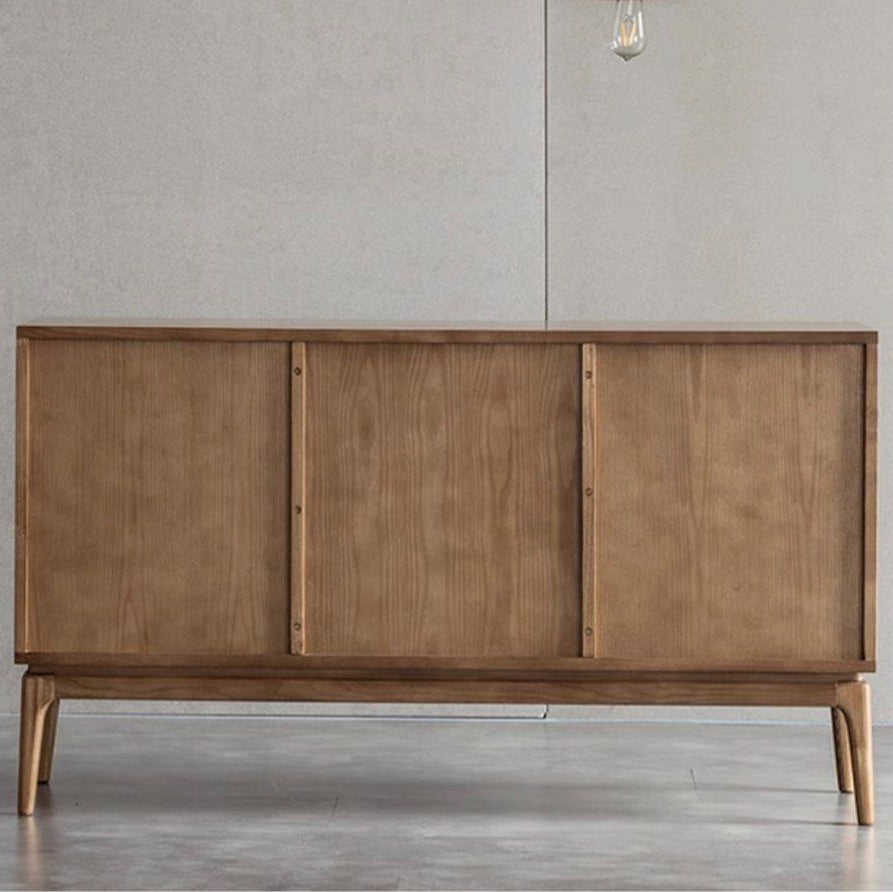 NETO Pine Wood Rattan Sideboard