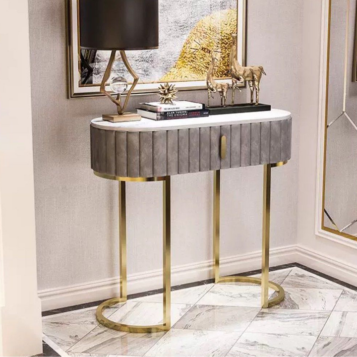 RAVENNA Modern Velvet Hallway Console
