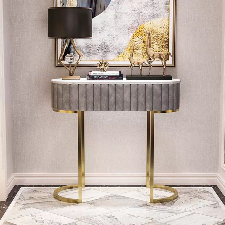 RAVENNA Modern Velvet Hallway Console