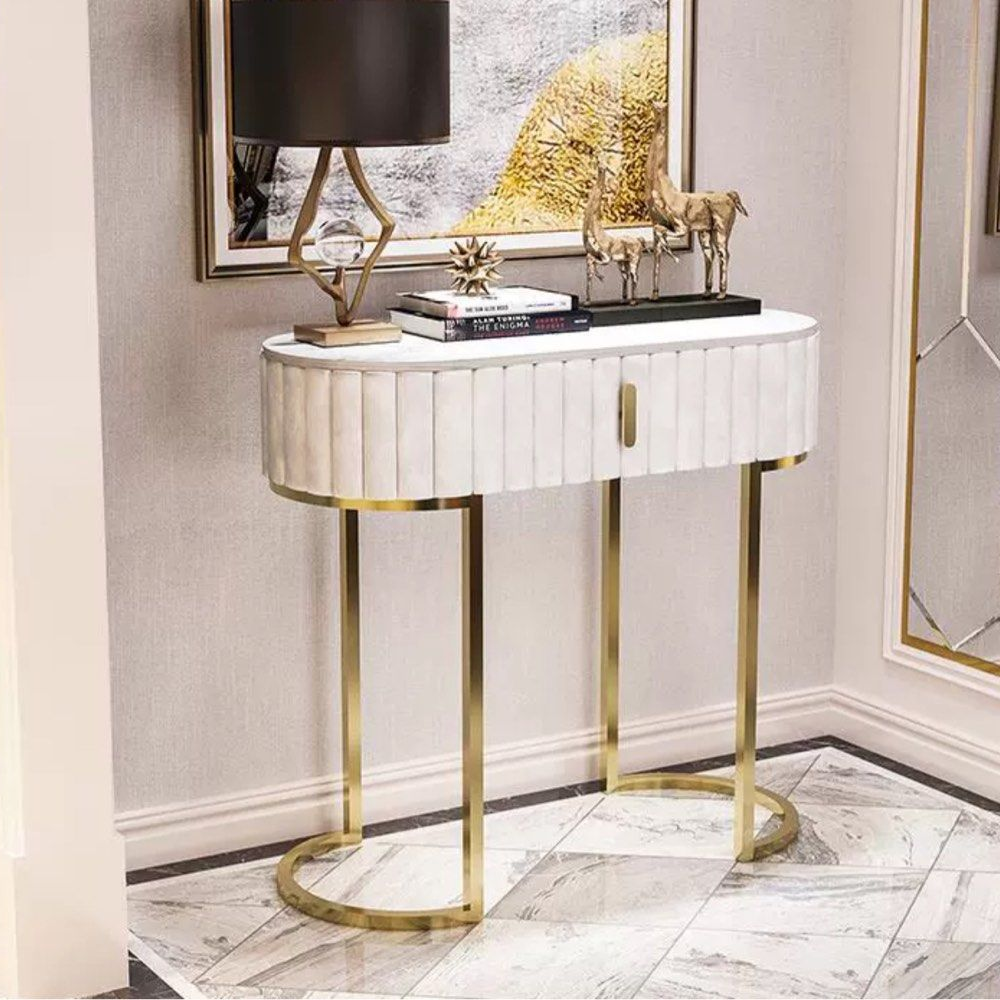RAVENNA Modern Velvet Hallway Console