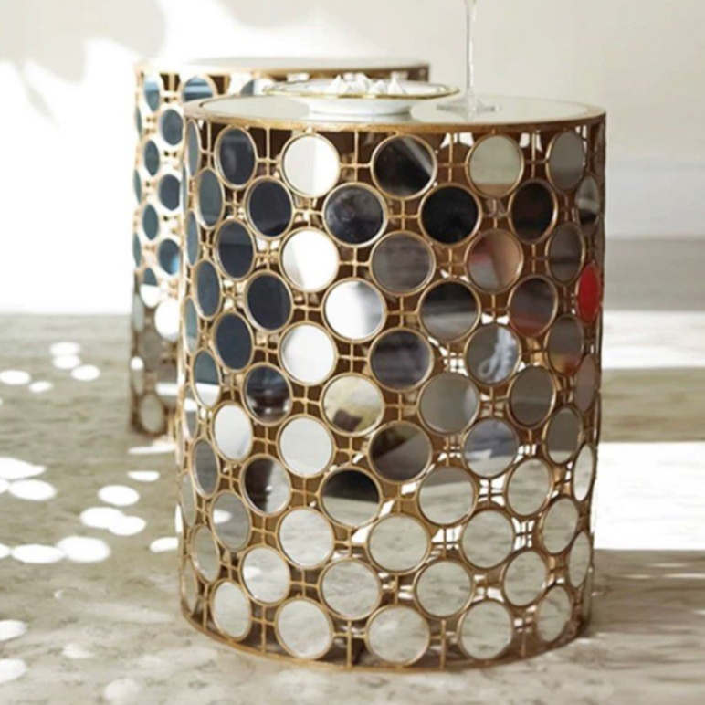 ZAMORIN Modern Mirrored Side Table