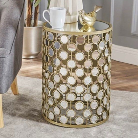 ZAMORIN Modern Mirrored Side Table