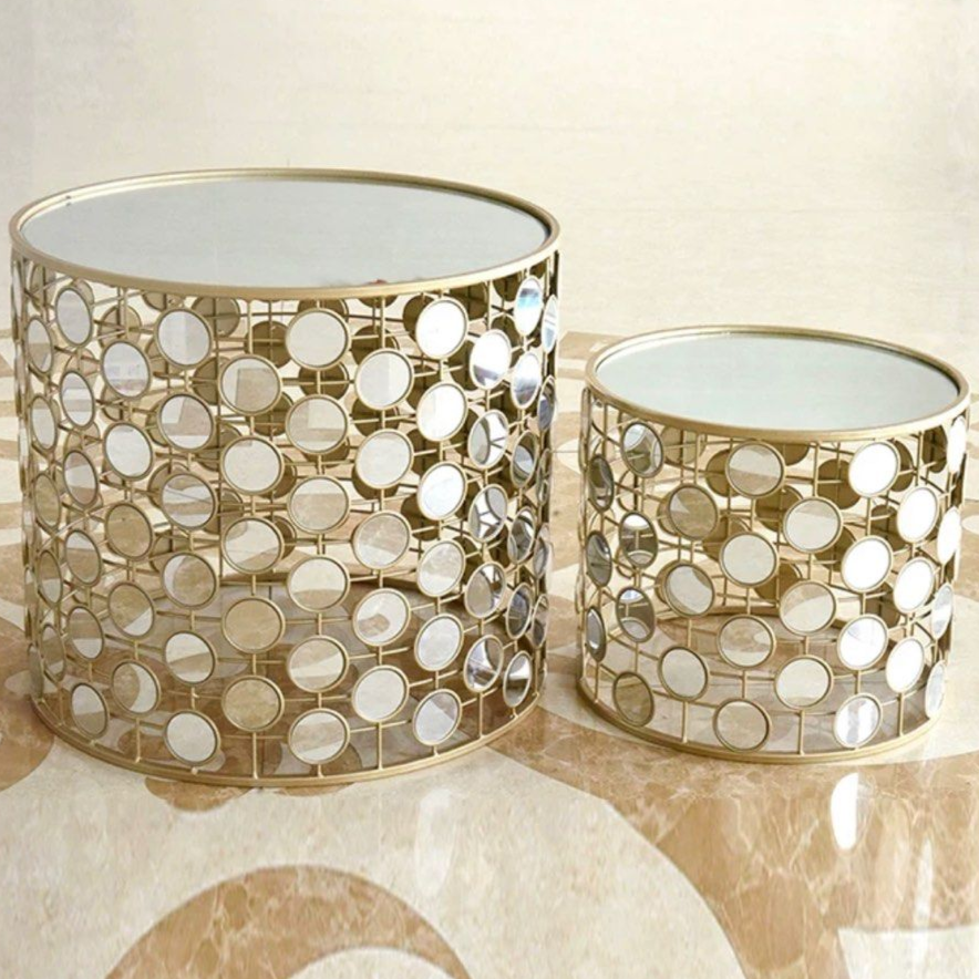 ZAMORIN Modern Mirrored Side Table