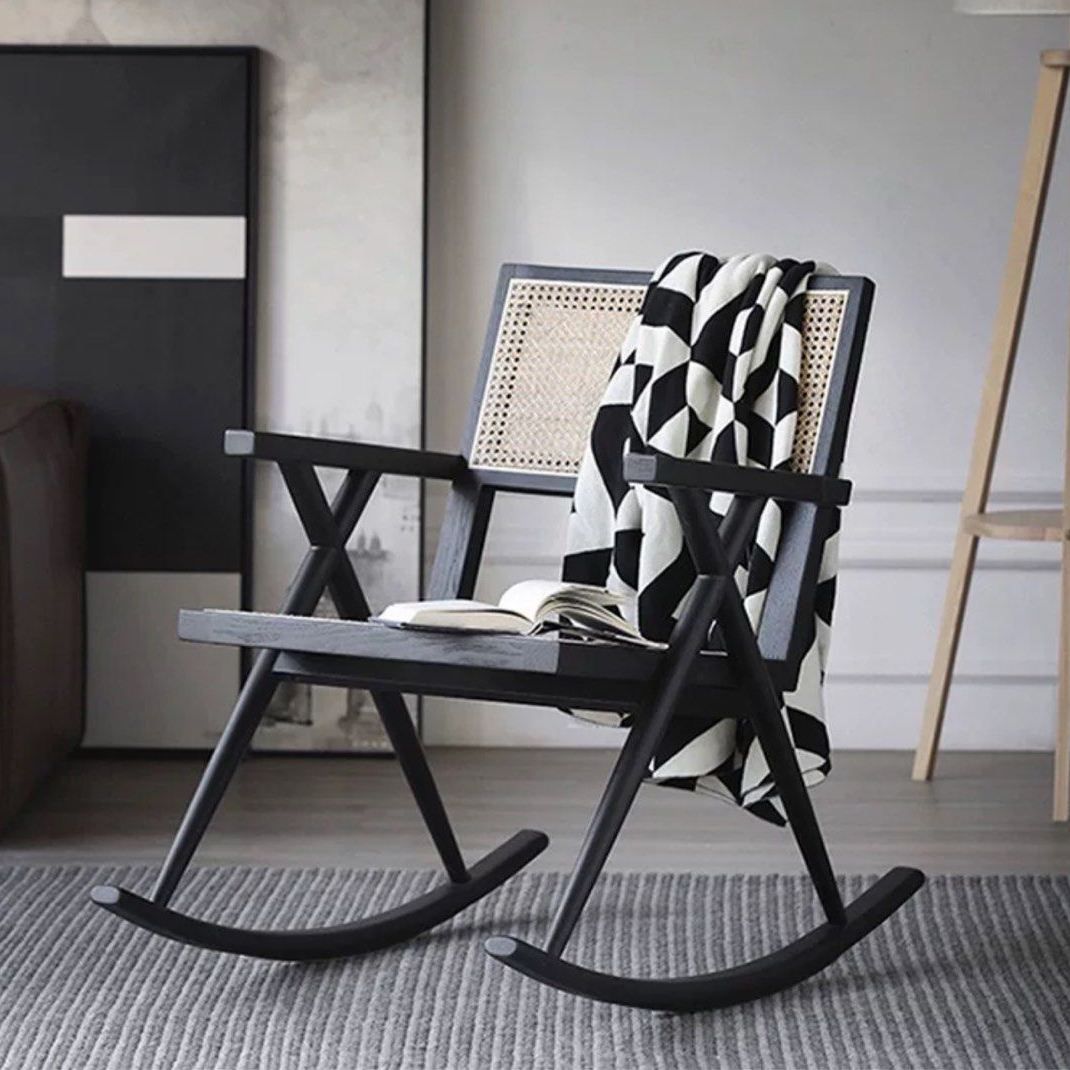 Ratan Racking C HANA Japandi Rattan Rocking Chair – Radical Homes