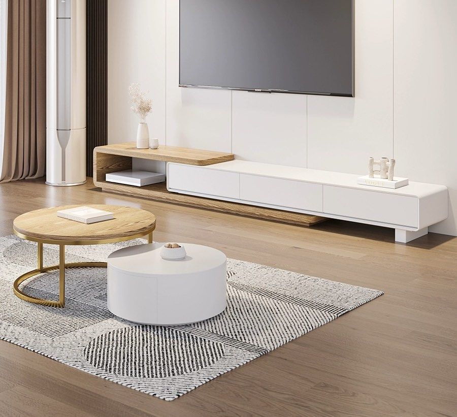 TASLA Modern Extendable TV Console