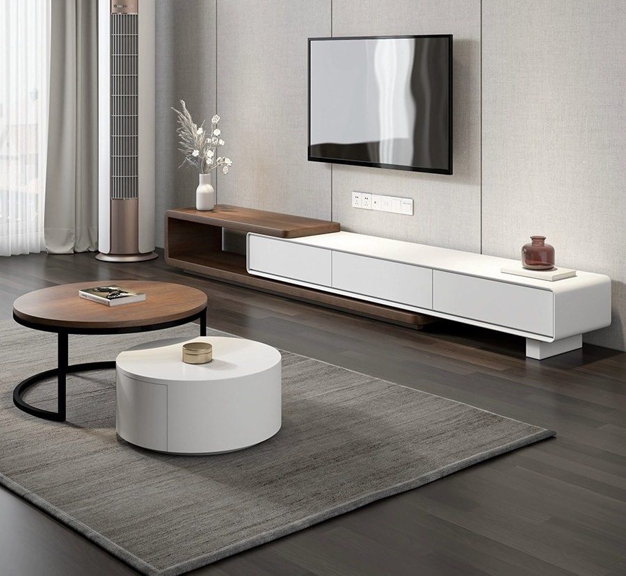 TASLA Modern Extendable TV Console