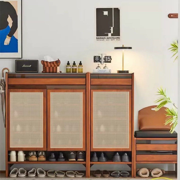 ZOSA Modern Solid Wood Shoe Cabinet
