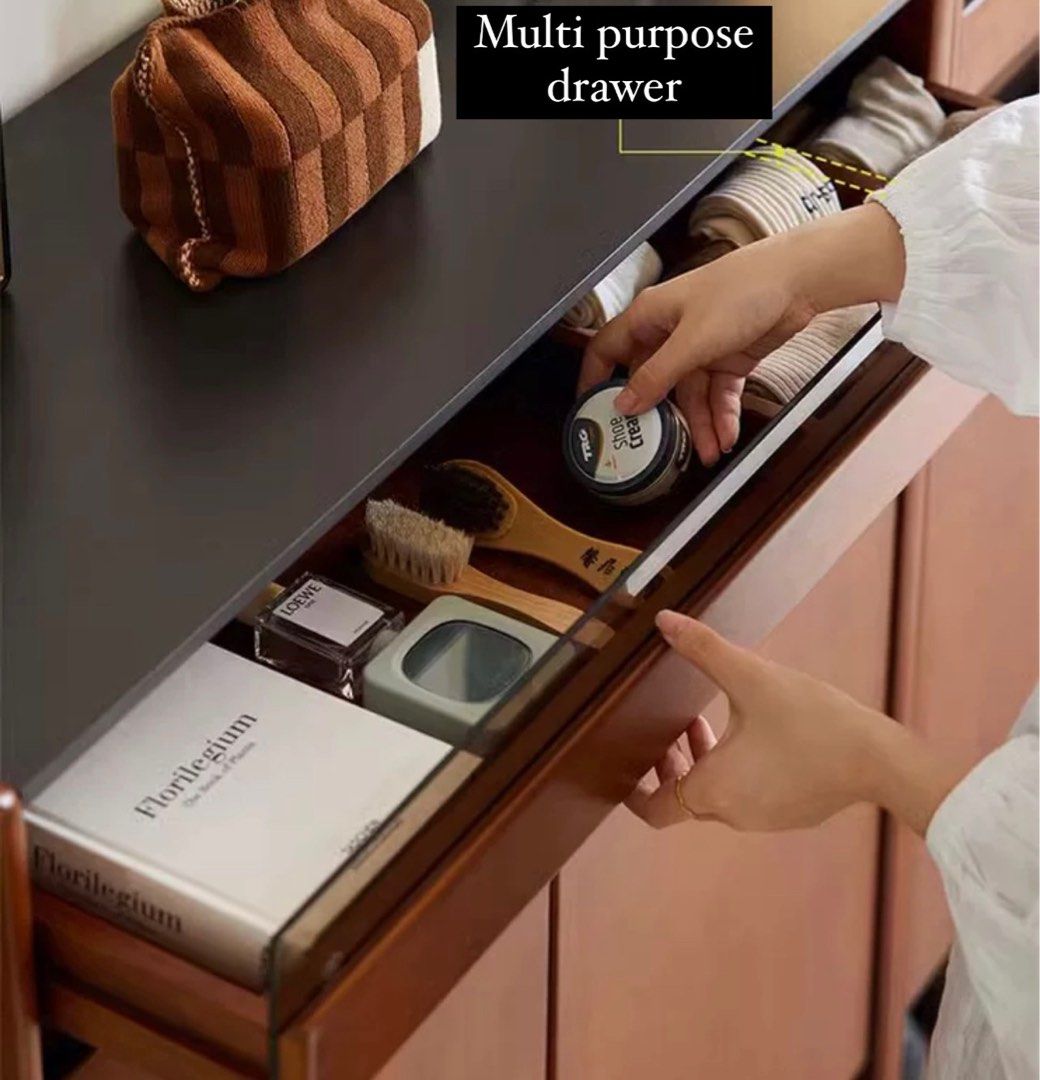 ZOSA Modern Solid Wood Shoe Cabinet